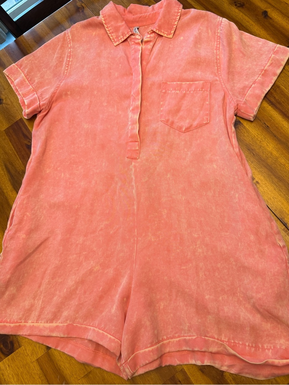 Zenana Coral Pink One-Piece Romper